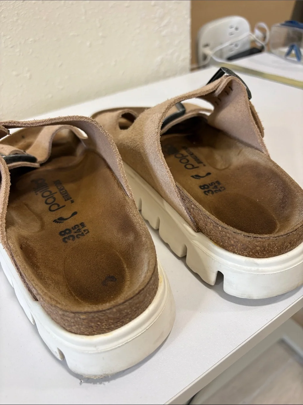 Birkenstock taupe suede